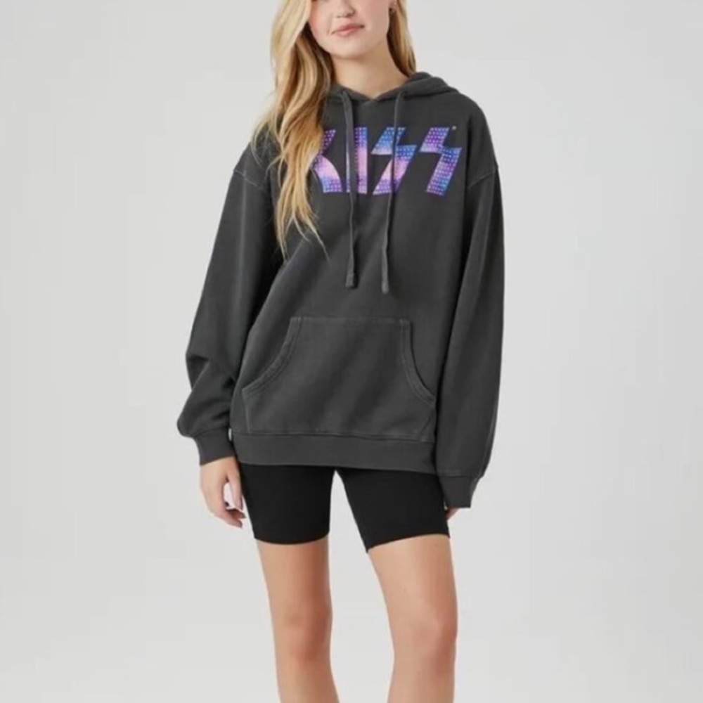 NWT KISS Black Hoodie size S